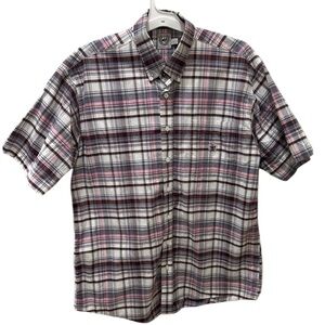 CINCH Plaid Western button down shirt size Large 100% cotton